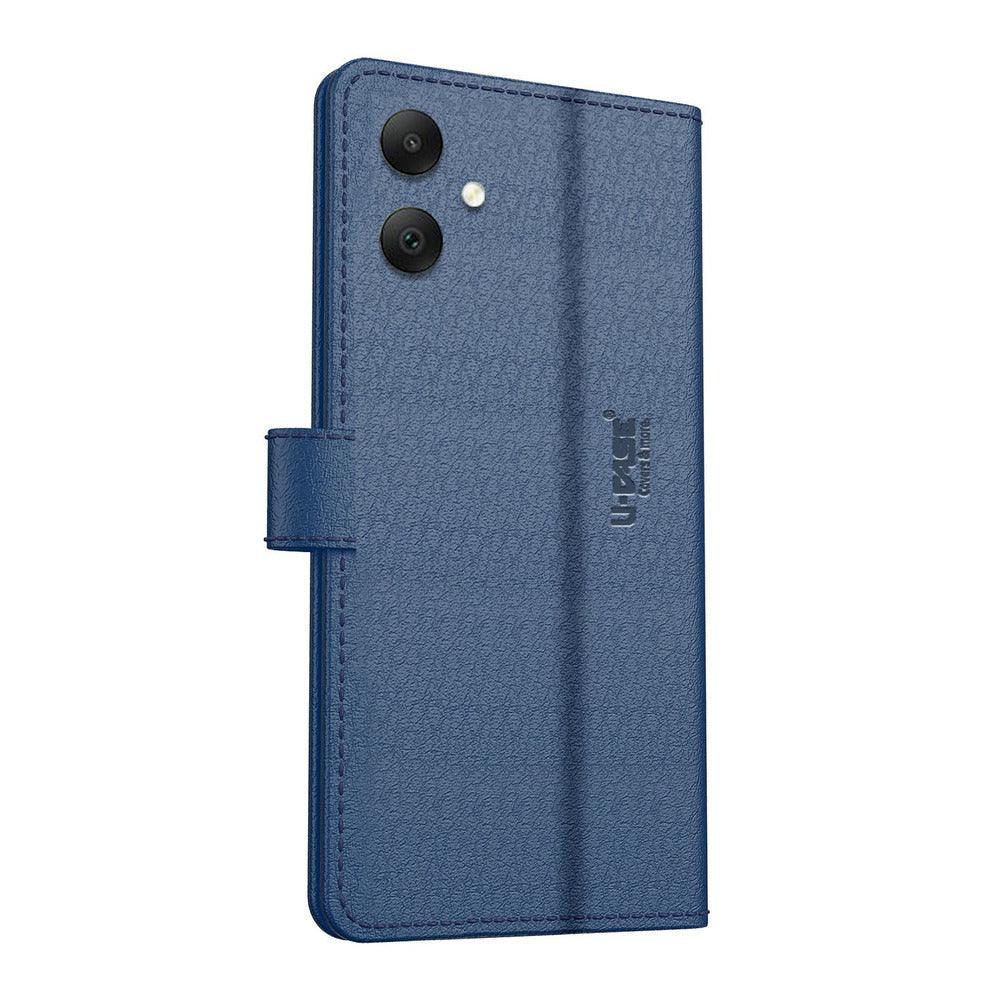 U-CASE Magnetic Flip Cover for Samsung Galaxy A15 5G Vegan Foldable Stand & Pocket Magnetic Closure - Aibex